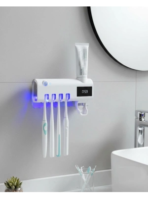 ® Sensörlü UV Sterilize Diş Fırçası Tutucu ve Macun Sıkma Aparatı