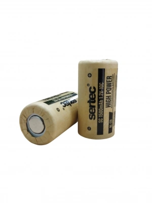 Sertec 1.2v Ni-cd Sc 1500 Mah Kağıt Şarjlı Pil 10c (başsız/flat Head)