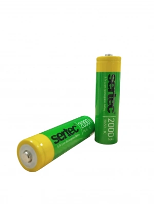 Sertec 18650 3.7v 2000 Mah 1c Li-ion Şarjlı Pil Başlı