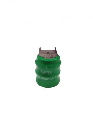 Sertec - 3.6v 3s1p 80 Mah 3 Pin  Nı-mh Buton Pil