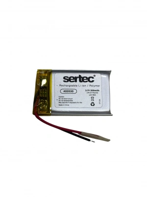 Sertec 402030 3.7v 200mah Li-polymer Pil (devreli/1.5a)
