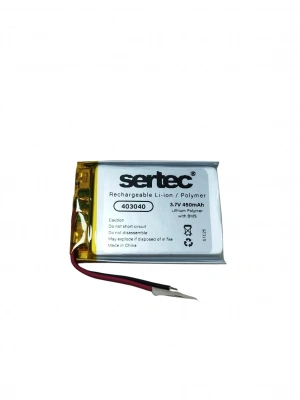 Sertec 403040 3.7v 450 Mah Li-polymer Pil (devreli/1.5a)