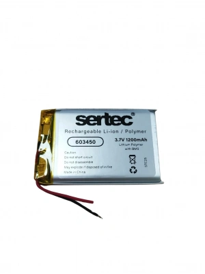 Sertec 603450 3.7v 1200 Mah Li-polymer Pil (devreli/1.5a)