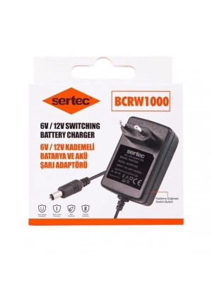 Sertec Bcrw1000 6v/12v 1a Kademeli Batarya Ve Akü Şarj Adaptörü