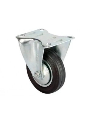 Servis Tekeri - Tablalı Siyah Sabit - Çap 80 Mm