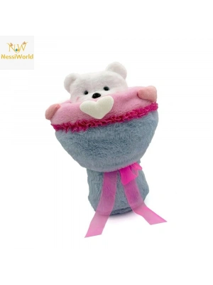 Sevgi Buketi Peluş Ayıcıklı Peluş Çiçek Buketi 40 cm