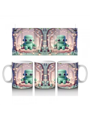 Sevimli Dinozor Kostümlü Çocuklara Özel Tatlı Cadılar Bayramı Baskılı Kupa