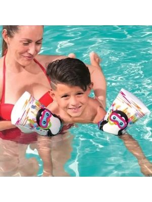 Sevimli Hayvan Desenli Büyük Çocuk Deniz Kolluğu (6-12 Yaş)