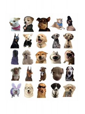 Sevimli Köpek Çıkartmaları Laptop Notebook Tablet Sticker Seti