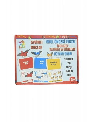 Sevimli Kuşlar Okul Öncesi Eşleştirme Oyunu 20 Parça