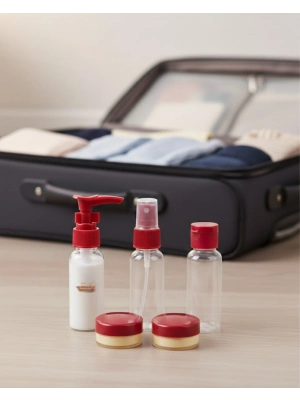 Seyahat İçin 5’li Şeffaf Kozmetik Organizer Seti