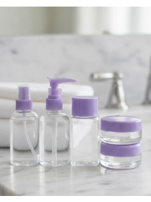 Seyahat İçin 5’li Şeffaf Kozmetik Şişe Seti 30 ml