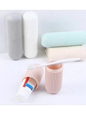 ® Seyahat Tipi Diş Macunu ve Fırçası Kabı 4 Renk
