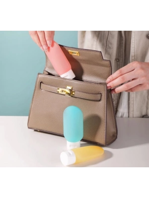 Seyahat Tipi Doldurulabilir Krem Şampuan Kutusu 3 lü Set