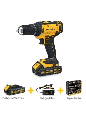 ® Sgs Plus 5248 Akülü Darbeli Matkap Seti 20 Volt
