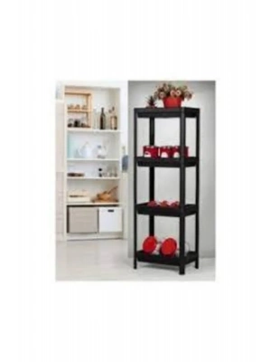 Shelf Unit Raf Ünitesi Siyah Renk 4 Katlı Royaleks-81414