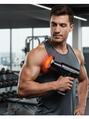 ® Sıcak Soğuk Terapili Masaj Tabancası Çift Fonksiyon 6 Başlıklı Şarjlı Derin Doku Cihazı