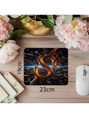 Sıçrama İçinde Açılan Kod Sembolleri Mousepad - 19x23 cm 2 mm Dikdörtgen İthal Baskılı Mouse Pad