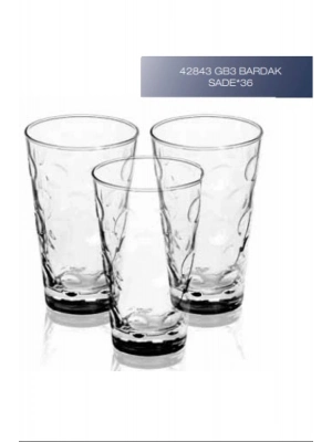 Sigma Bardak 42843 3lü Sade Royaleks-SGM09078 42843