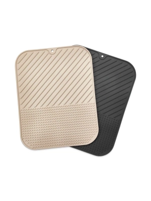 ®  Silikon Kaydırmaz Mutfak İçin Bulaşık Matı, Çok Amaçlı Kurutmalık 36x28cm