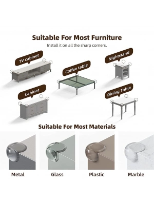 Silikon Şeffaf Masa Kenarı Köşe Koruması