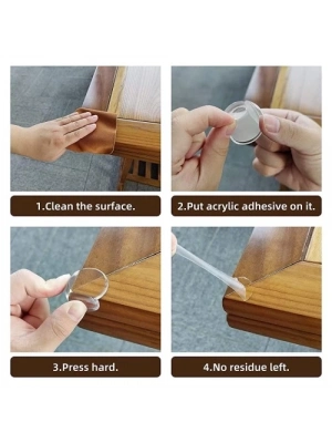 Silikon Şeffaf Masa Kenarı Köşe Koruması