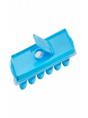 Silikon Tabanlı Buzluk Buz Kalıbı Kare Buz Kalıbı Doldur Kullan Mavi Viole