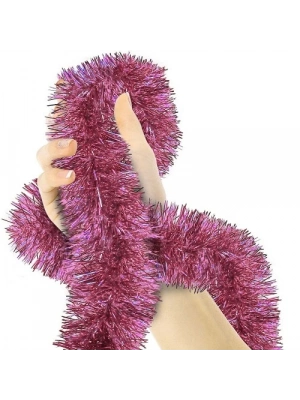 Simli Parti Süsü 2 Metre Pembe