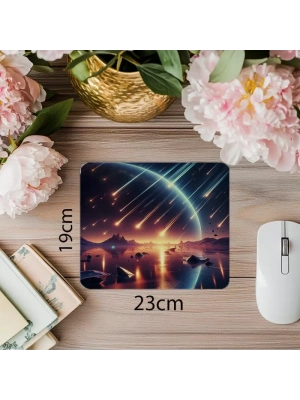Sinema Efektli Uzay Manzaralı Mouse Pad - 19x23 cm 2 mm Dikdörtgen İthal Baskılı Mouse Pad