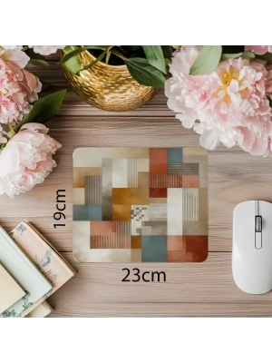 Sıralı Renk Şeritleri ile Mouse Pad - 19x23 cm 2 mm Dikdörtgen İthal Baskılı Mouse Pad