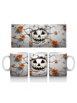 Sırlı Gülümsemesiyle Duvardan Çıkan Kabak – Hediyelik Kahve Kupası