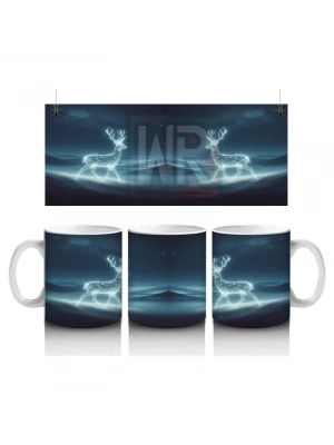 Sisli Deniz Üzerinde Hayalet Gemisi Figürlü Gotik Cadılar Bayramı Baskılı Kupa