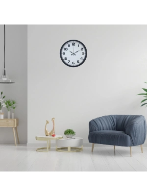 Siyah 36 Cm Büyük Rakamlı Duvar Saati
