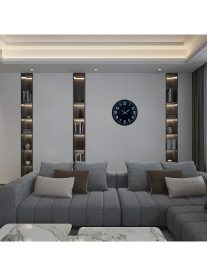 Siyah 36 Cm Modern Duvar Saati