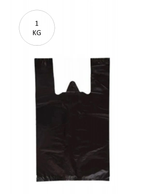 Siyah Atlet Poşet Mini Boy 20x34 cm Takriben 235 Adet 1 Kg