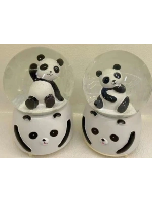 Siyah-beyaz Panda Kar Küresi Orta Boy