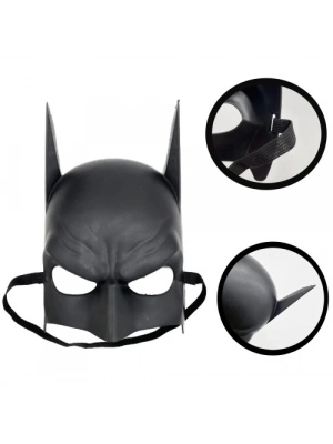 Siyah Çocuk Batman Maskesi Lastikli
