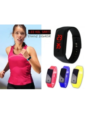 Siyah Ekranlı Led Kol Saati (kırmızı)