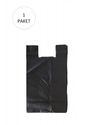 Siyah Hışır Atlet Poşet Mini Boy 22x31 cm 1 Paket Takriben 500 Adet