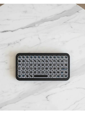 ® Siyah Kablosuz Mini RGB Işıklı Klavye Bluetooth 5.2 İnce Tasarım