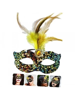 Siyah Kadife Parti Maskesi