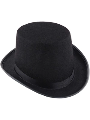 Siyah Keçe Sihirbaz Fötr Şapka 12 Cm