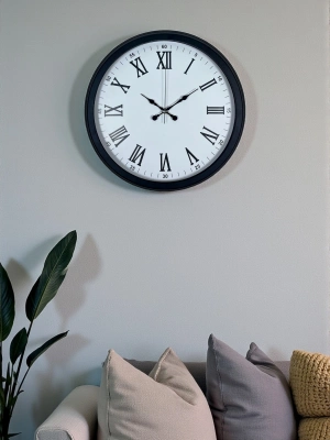 ® Siyah Klasik & Şık 40 Cm Metal Duvar Saati