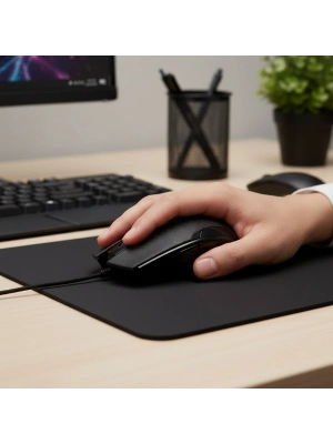 Siyah Mat Desenli USB Kablolu 3D Optik Mouse