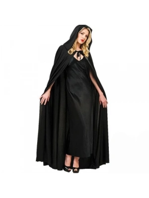 Siyah Renk Kapşonlu Pelerin