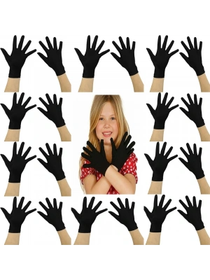 Siyah Renk Likralı 23 Nisan 29 Ekim 19 Mayıs Gösteri Bando Eldiveni 10 Çift ( 20 Adet )