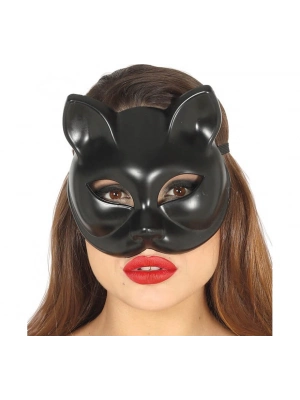Siyah Renk Lüks Kedi Maskesi