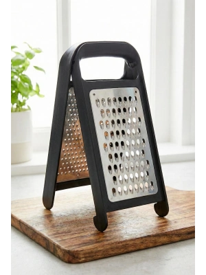 Siyah Renkli Katlanabilir Paslanmaz Çelik Rende