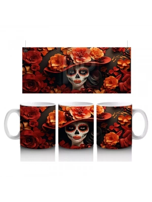 Siyah Şapka Altında Turuncu Gül Bakışı – Hediyelik Kahve Kupası