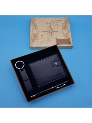 Siyah Touchpen Kalem Anahtarlık ve Cüzdan